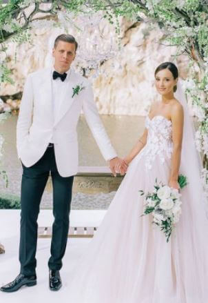 Marina Luczenko with her husband Wojciech Szczesny on their wedding day in 2016.
